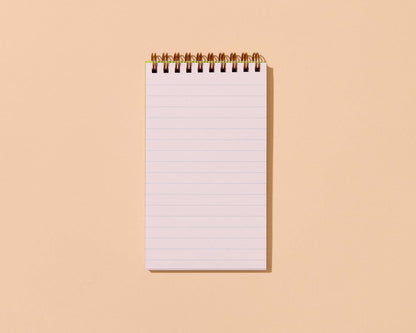 Letterpress Small Spiral Notebook (Lined)—Cabana Stripe