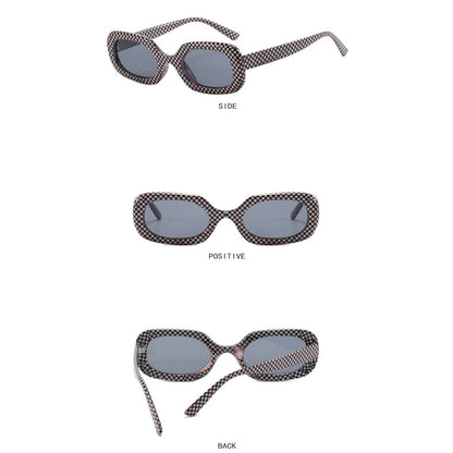 VINTAGE OVAL PLAID SUNGLASSES_CWASG0320: BROWN1 / (OS) 2