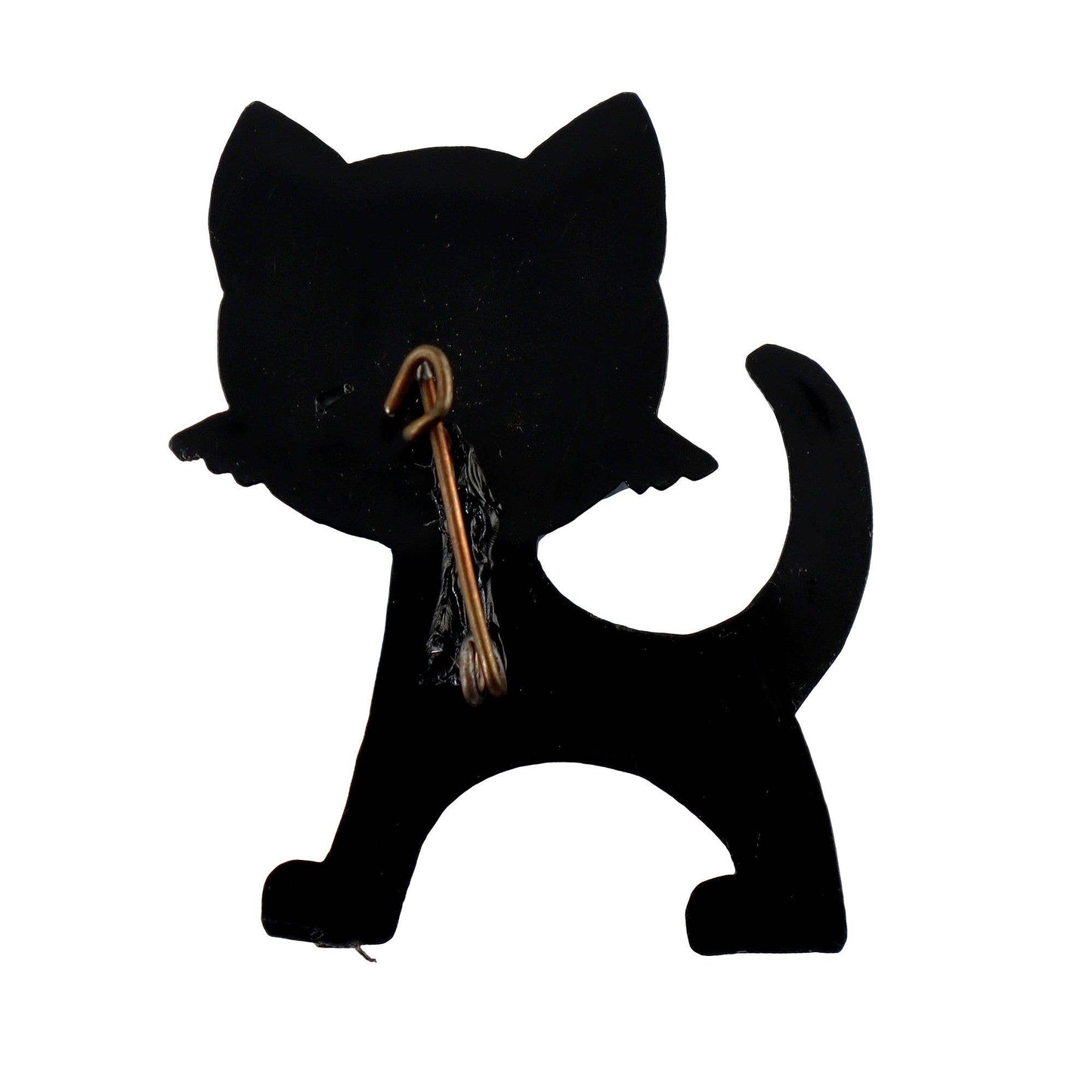 Cat pin black and white GDR pin