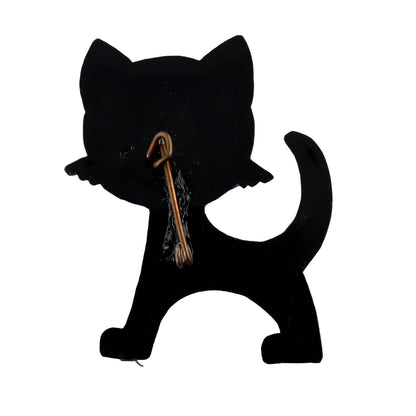 Cat pin black and white GDR pin