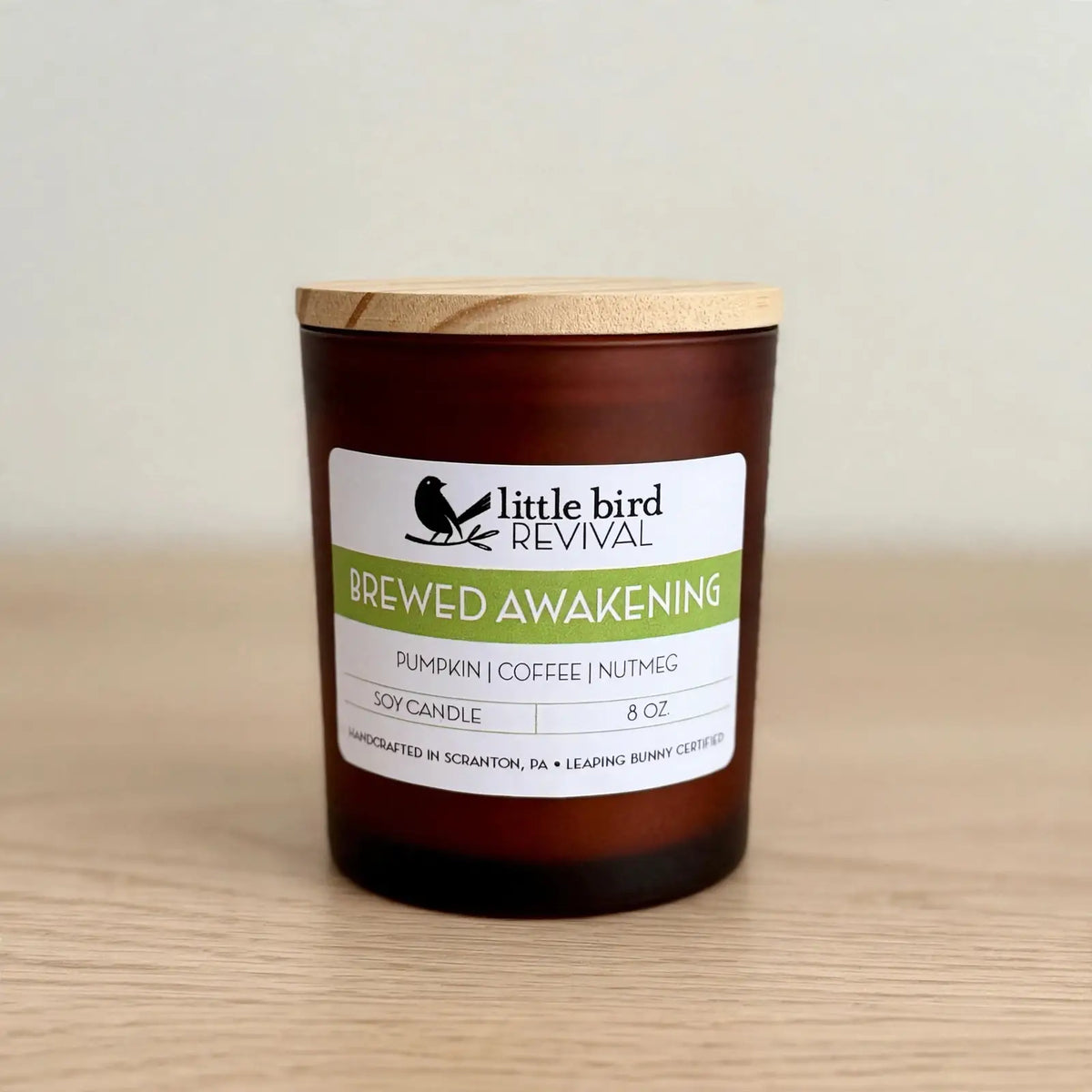 Brewed Awakening | Pumpkin • Coffee • Nutmeg | 8 oz Candle