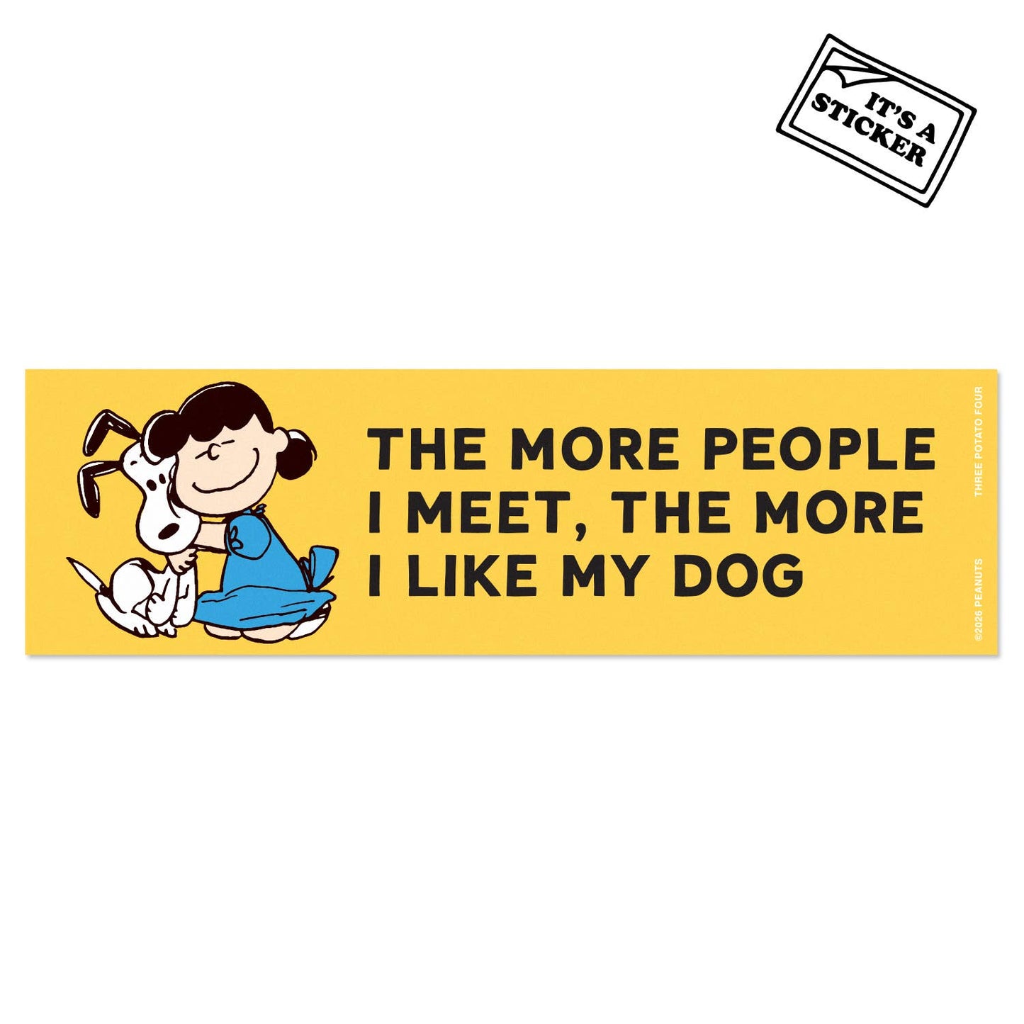 3P4 x Peanuts® - Snoopy & Lucy Like My Dog Bumper Sticker