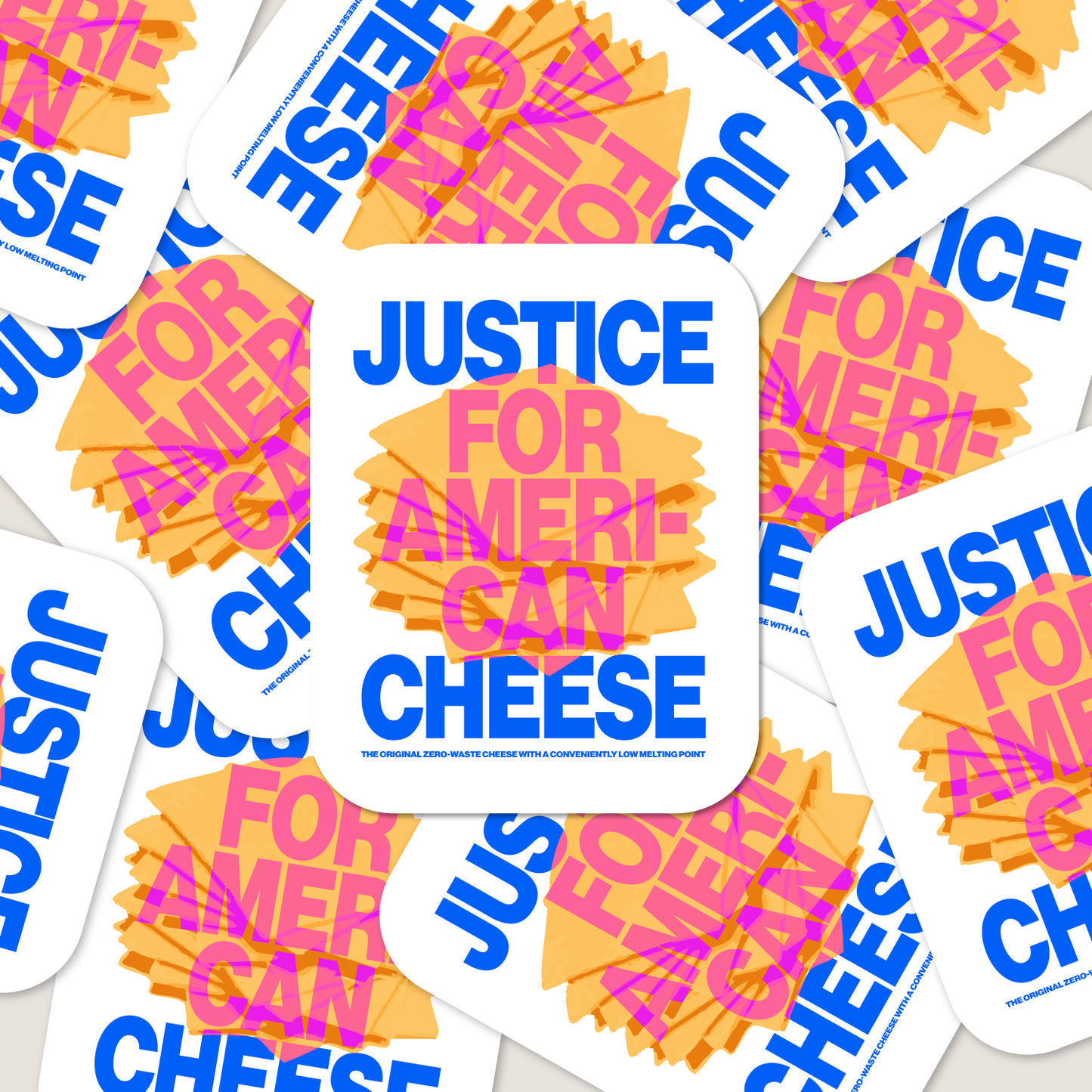 Justice for american cheese sticker