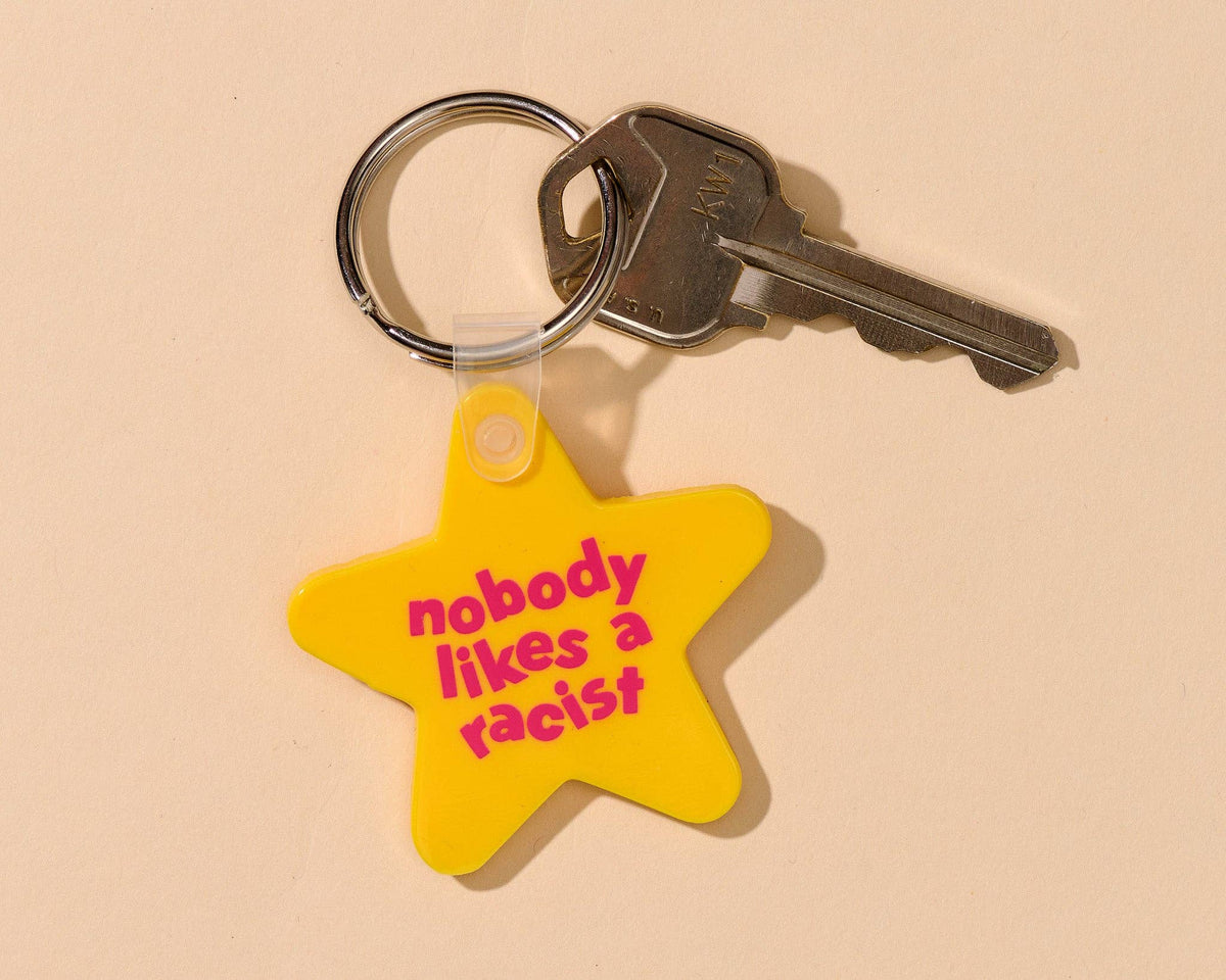 Soft PVC Keychain—Nobody Likes a Racist