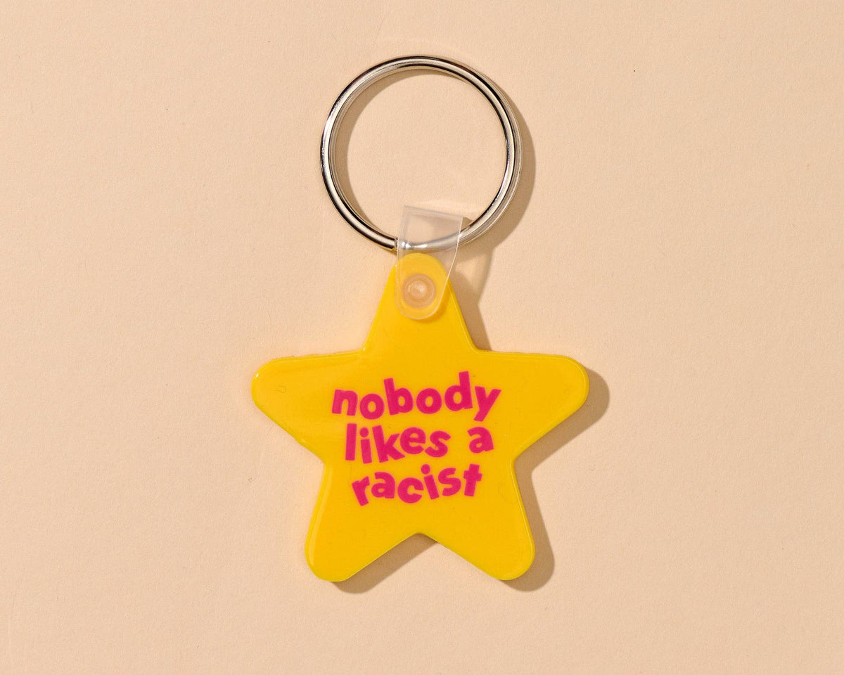 Soft PVC Keychain—Nobody Likes a Racist
