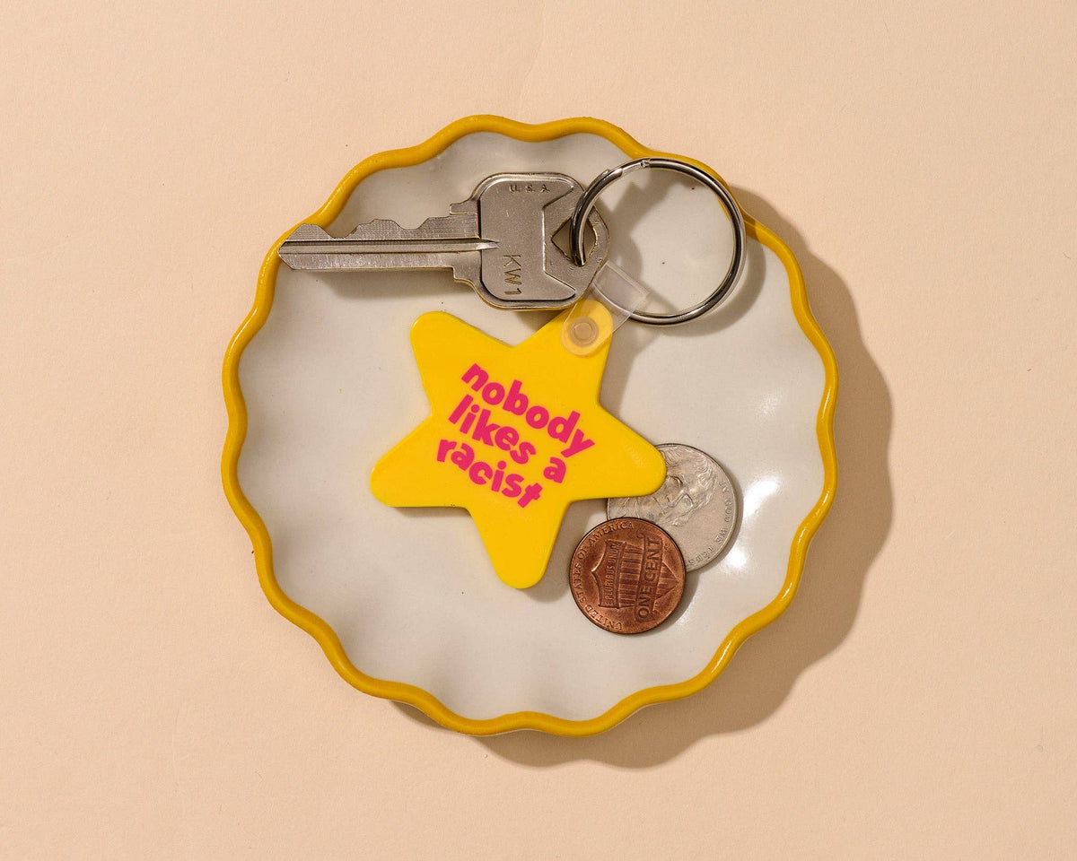 Soft PVC Keychain—Nobody Likes a Racist