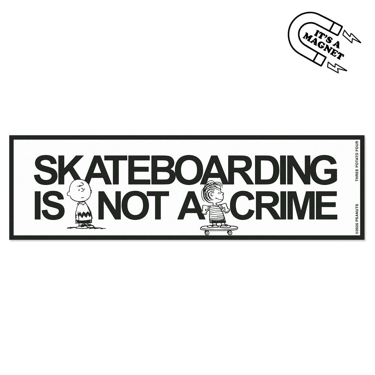 3P4 x Peanuts® - Snoopy Skateboard Bumper Magnet