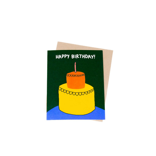 Birthday cake greeting card