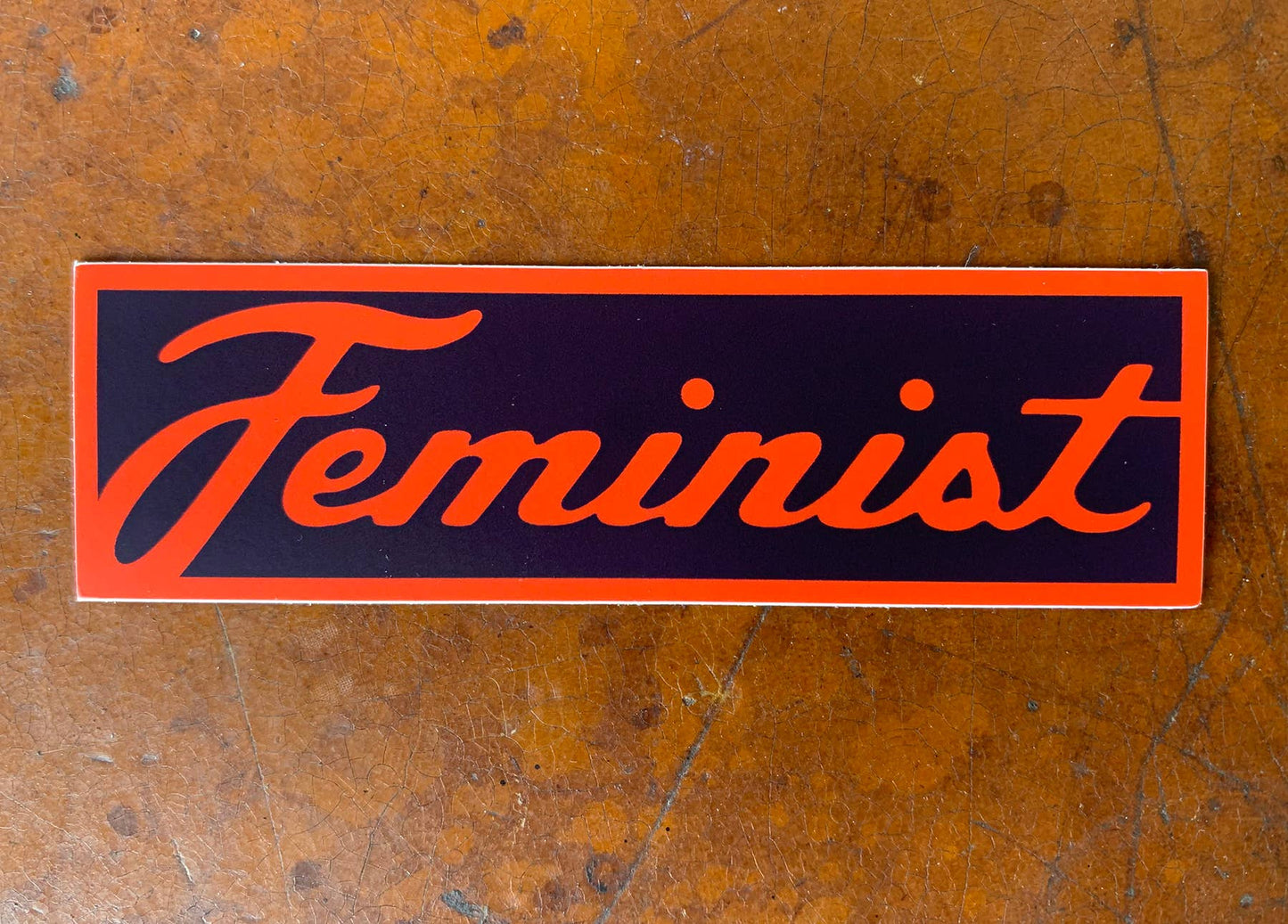 Feminist Bumper Sticker / Vinyl Decal Script Lettering