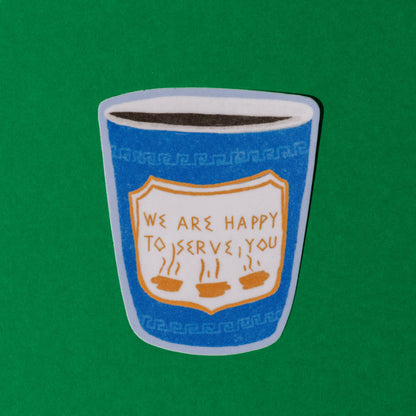 NYC Coffee Cup Vinyl Sticker