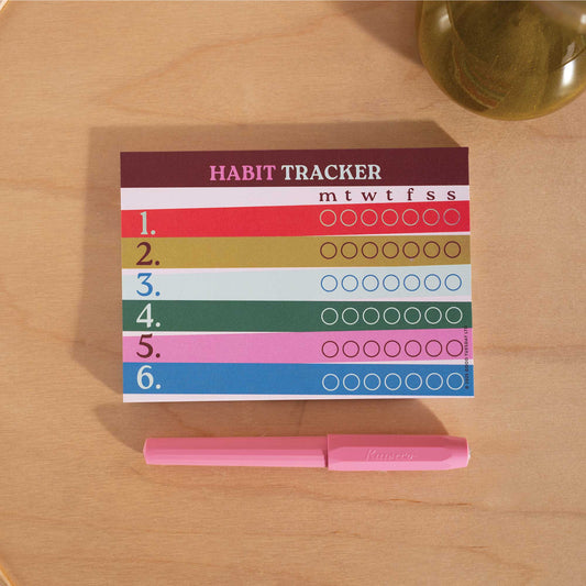 Weekly Habit Tracker Pad | Work Hard, Play Nice | A6