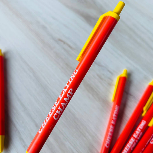 Cheese Eating Champ Bic Clic Stic Pen foodie