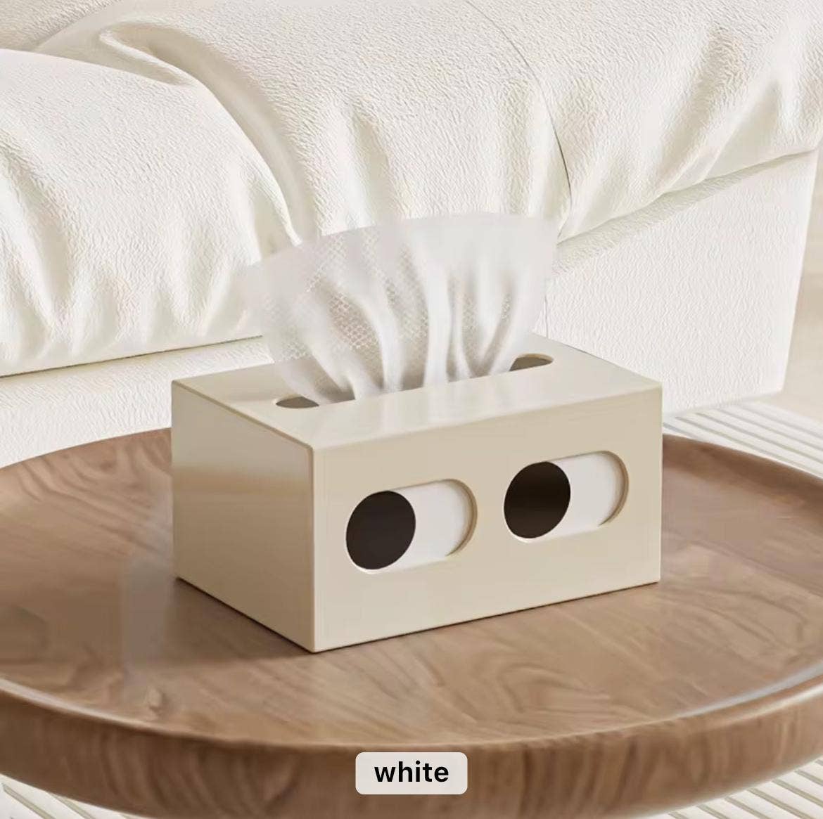 Tissue Box Holder with Retro Toaster Design: Blue