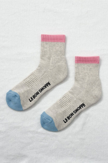 Color Block Girlfriend Socks (wholesale): Black Coffee