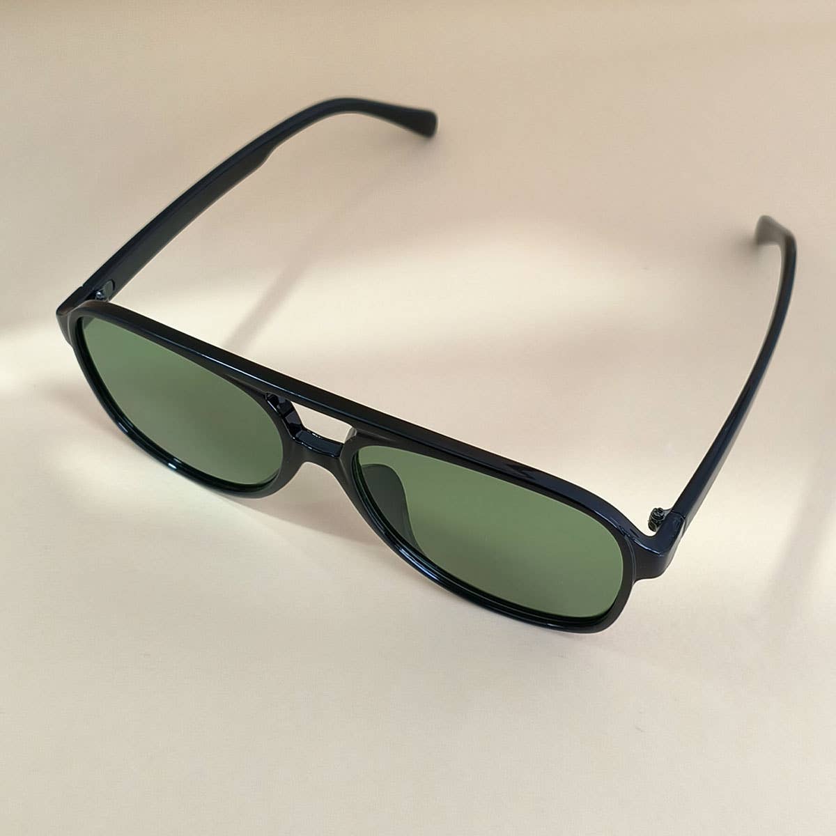 Vintage Double Bridge Aviator Sunglasses_CWASG0113: LEOPARDBLUE / (OS) 1