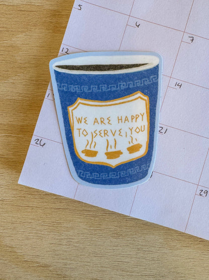 NYC Coffee Cup Vinyl Sticker