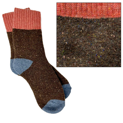 Camila Cozy Knit Colorblock Socks –BESTSELLER : Light Blue/Cream
