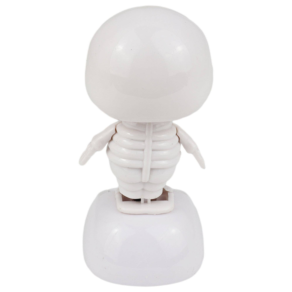 Dashboard bobblehead skeleton 1 white solar-powered figurine