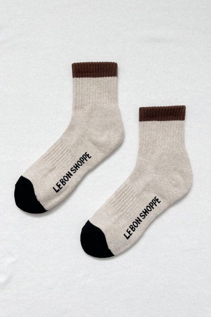Color Block Girlfriend Socks : Blue Red