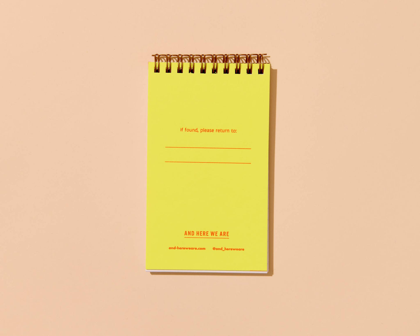 Small Modern Letterpress Spiral Notebook—Red White Stripe