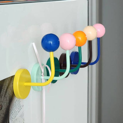 Color Block Magnetic Hook for Bags, Clothes and Hats: Yellow and Blue