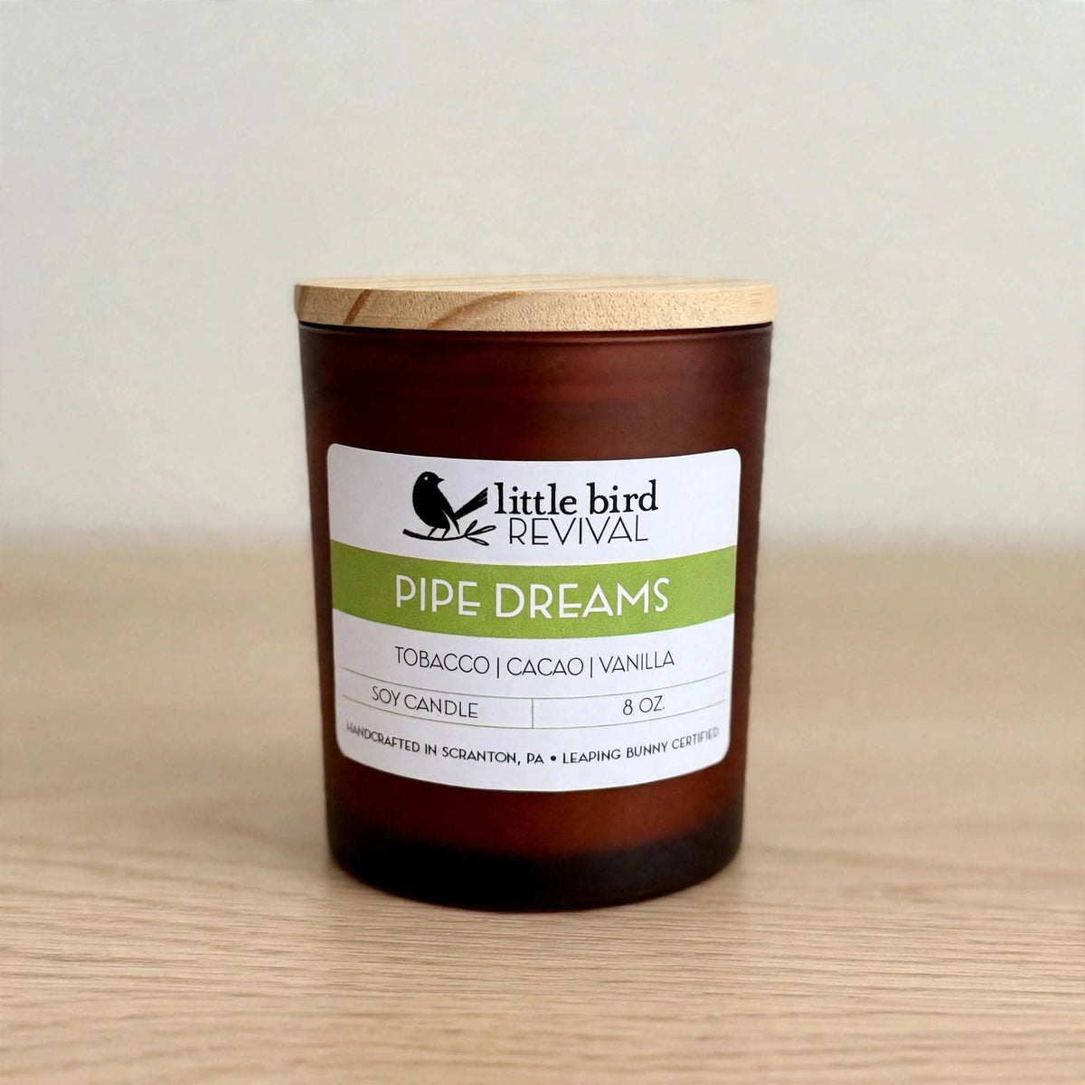 Pipe Dreams| Tobacco + Cacao + Vanilla | 8 oz Candle