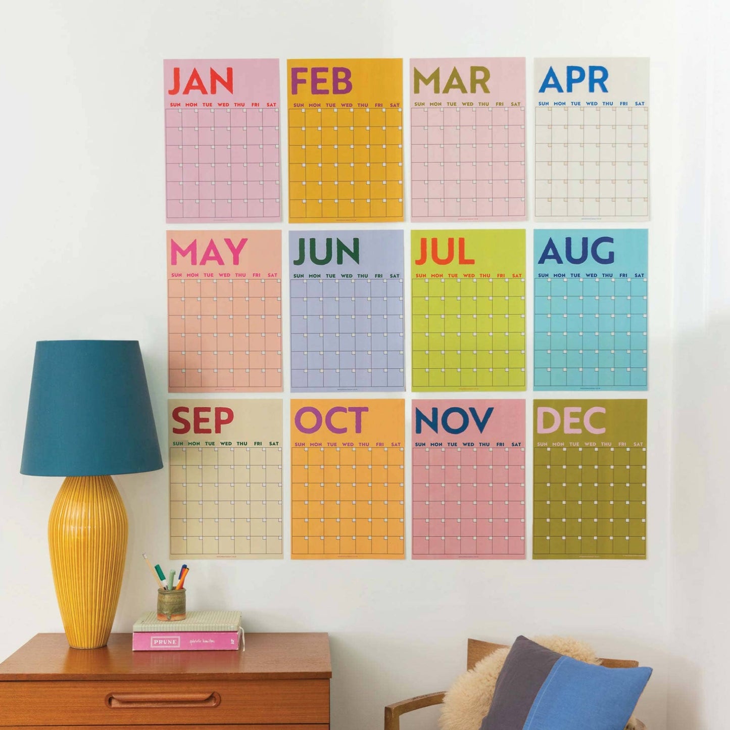 Undated A3 Planner | 12 Pages | Colourburst | Sunday Start