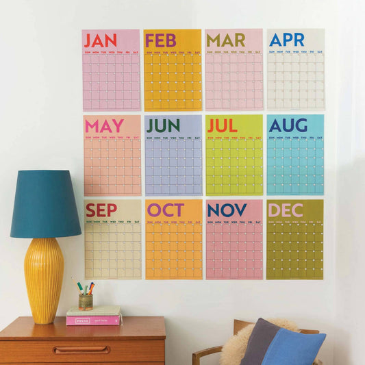 Undated A3 Planner | 12 Pages | Colourburst | Sunday Start