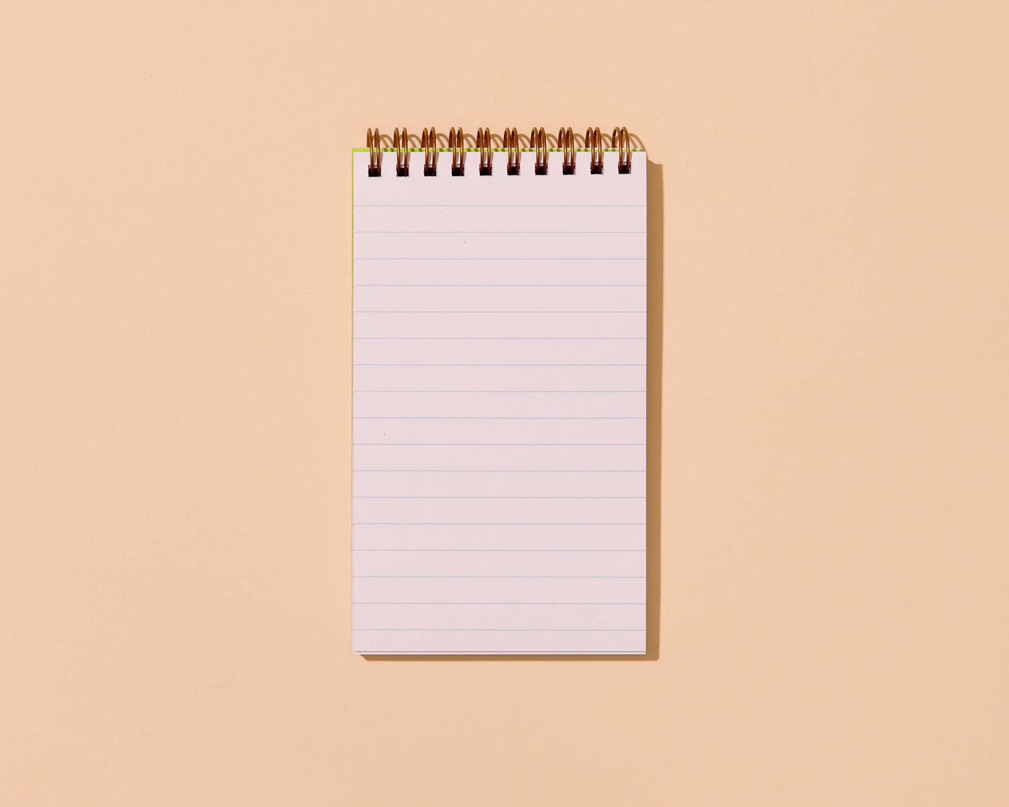 Small Modern Letterpress Spiral Notebook—Red White Stripe