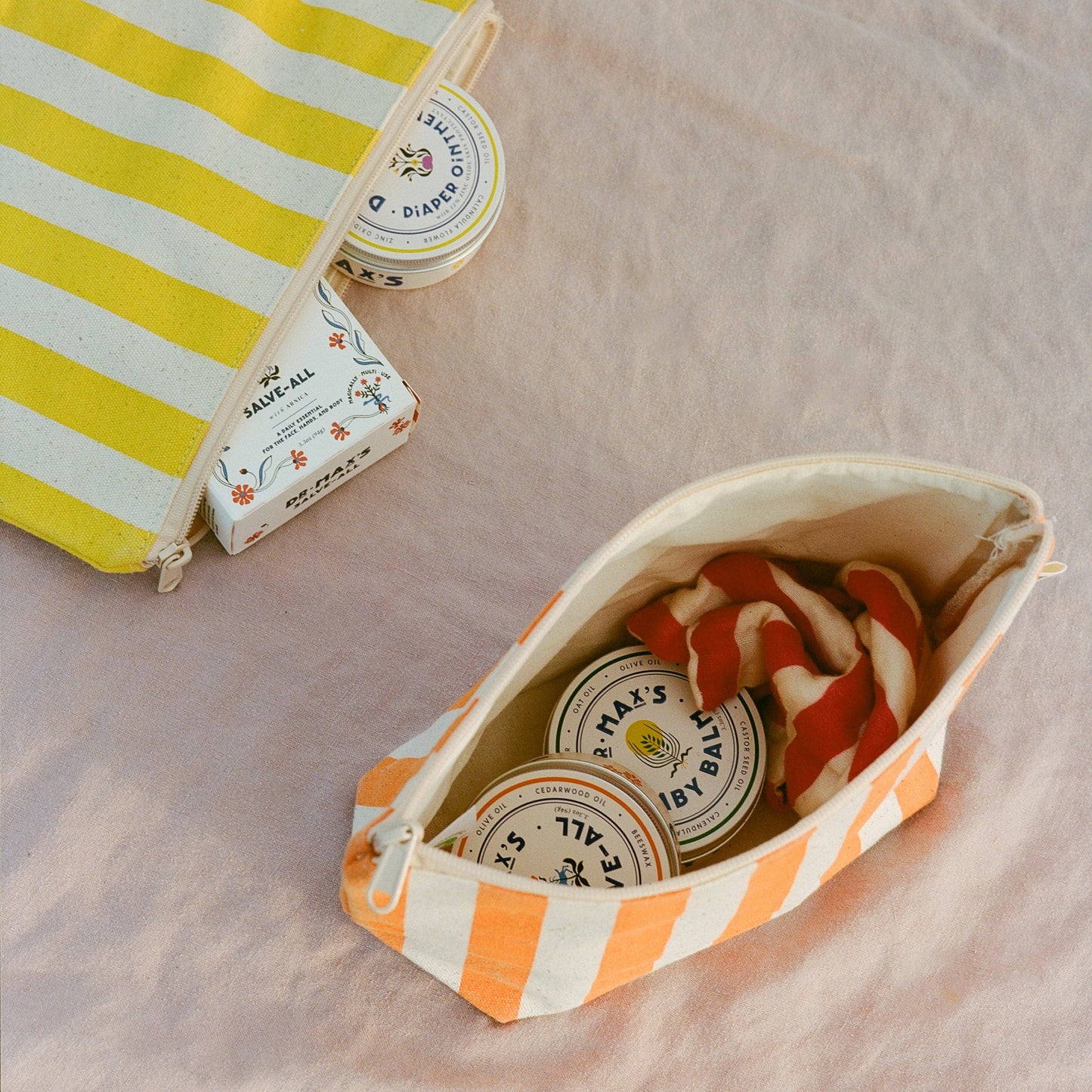 Organic Cotton Zipper Bags: Green