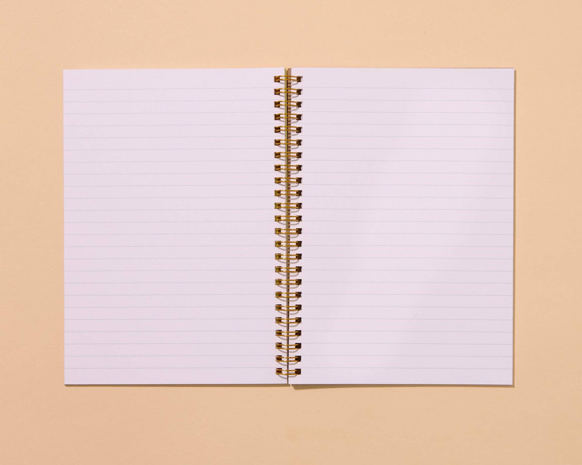 Letterpress A5 Spiral Notebook (Lined)—Mallard Ducks