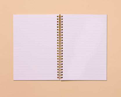 Letterpress A5 Spiral Notebook (Lined)—Mallard Ducks