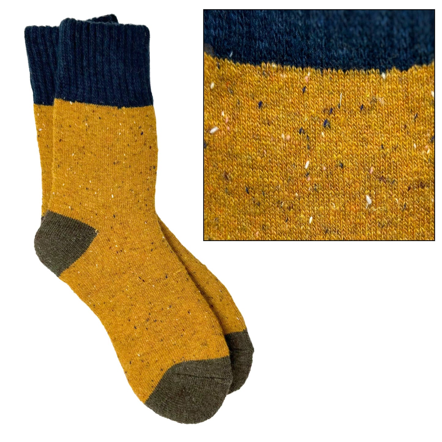 Camila Cozy Knit Colorblock Socks –BESTSELLER : Red/Khaki