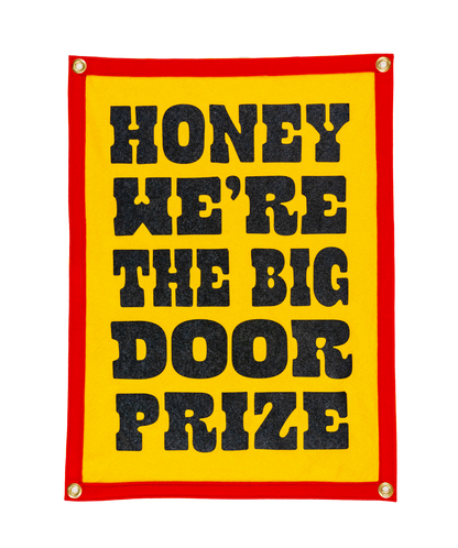 We're The Big Door Prize Camp Flag • John Prine x Oxford Pennant