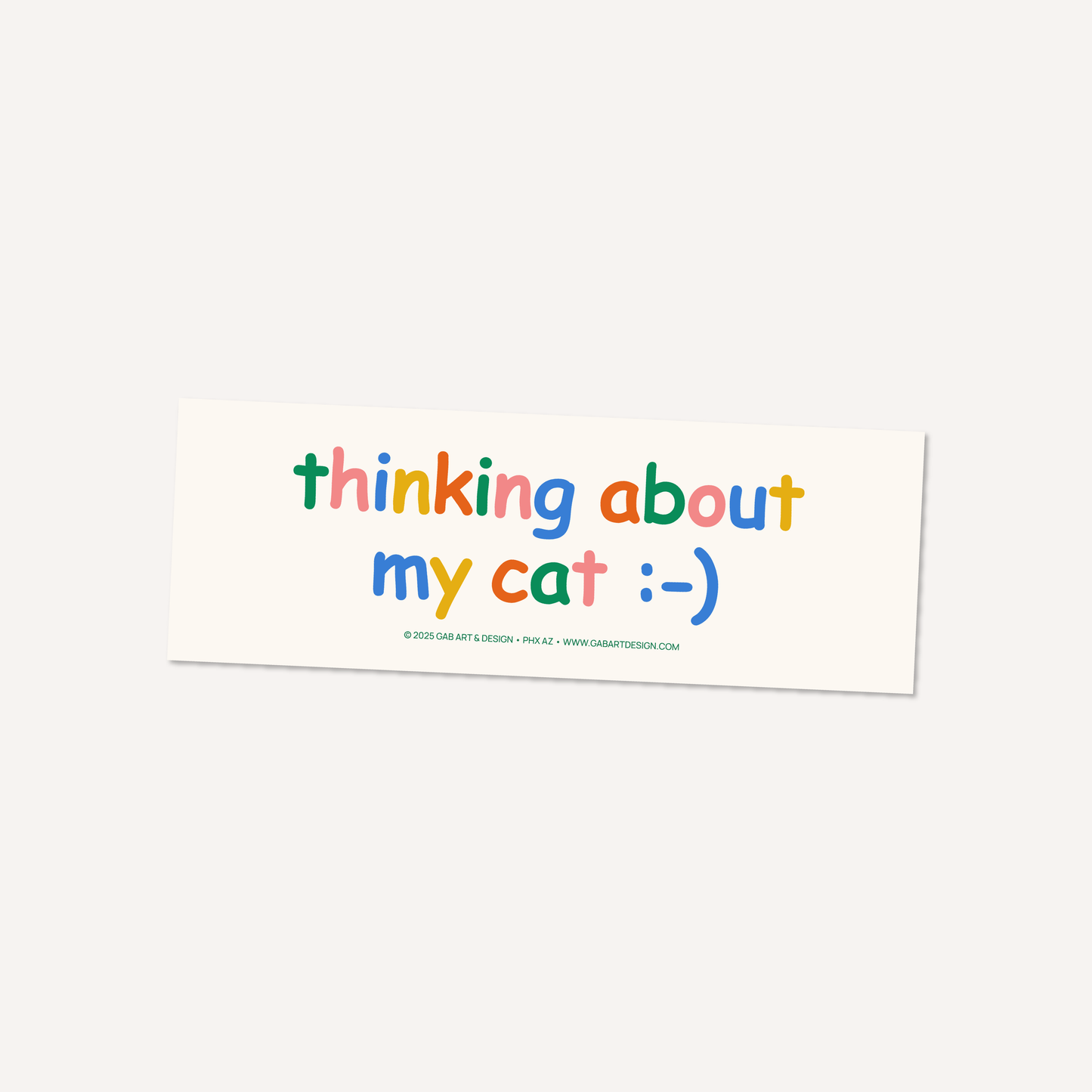 Thinking about my cat bumper sticker / magnet: Magnet
