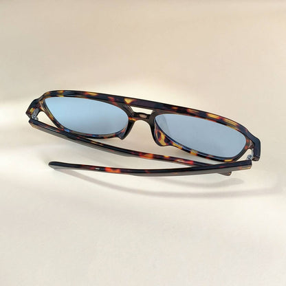 Vintage Double Bridge Aviator Sunglasses_CWASG0113: LEOPARD / (OS) 1