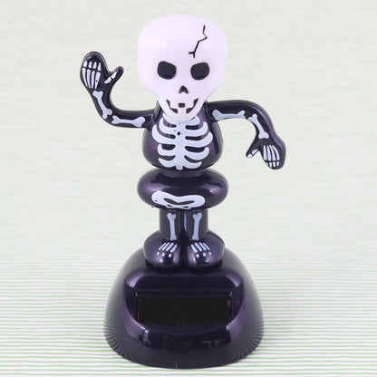Solar Bobble Figure Skeleton 2 Black