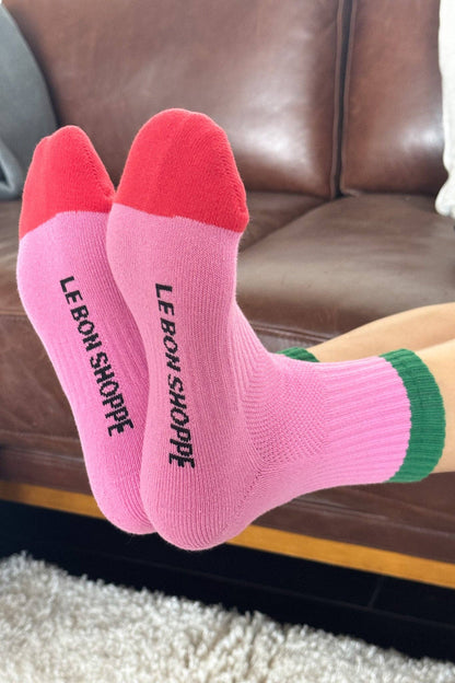 Color Block Girlfriend Socks (wholesale): Black Coffee
