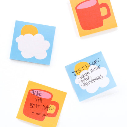 Morning mug sticky notes