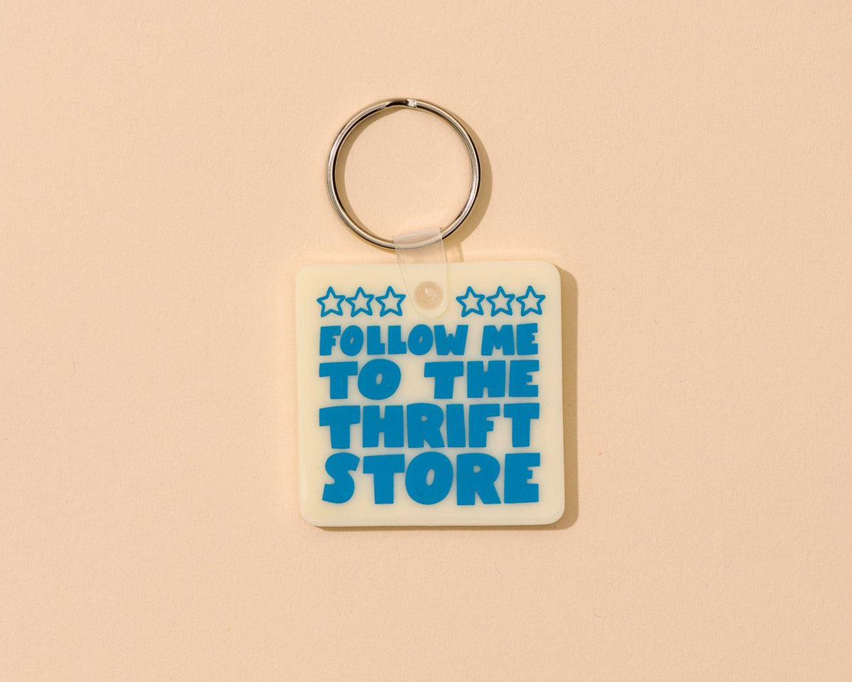 Soft PVC Keychain—Follow Me to the Thrift Store