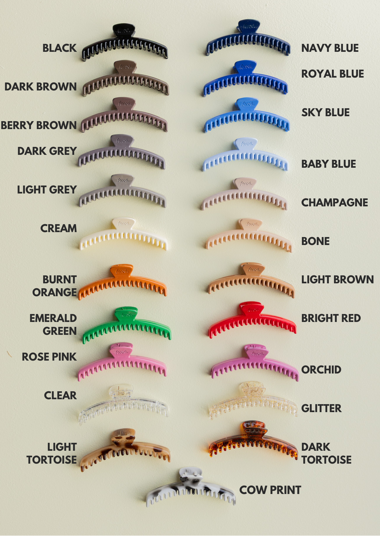 SHINY MIDI HOLD EVERYTHING CLAW ( 24 COLORS ): ROYAL BLUE