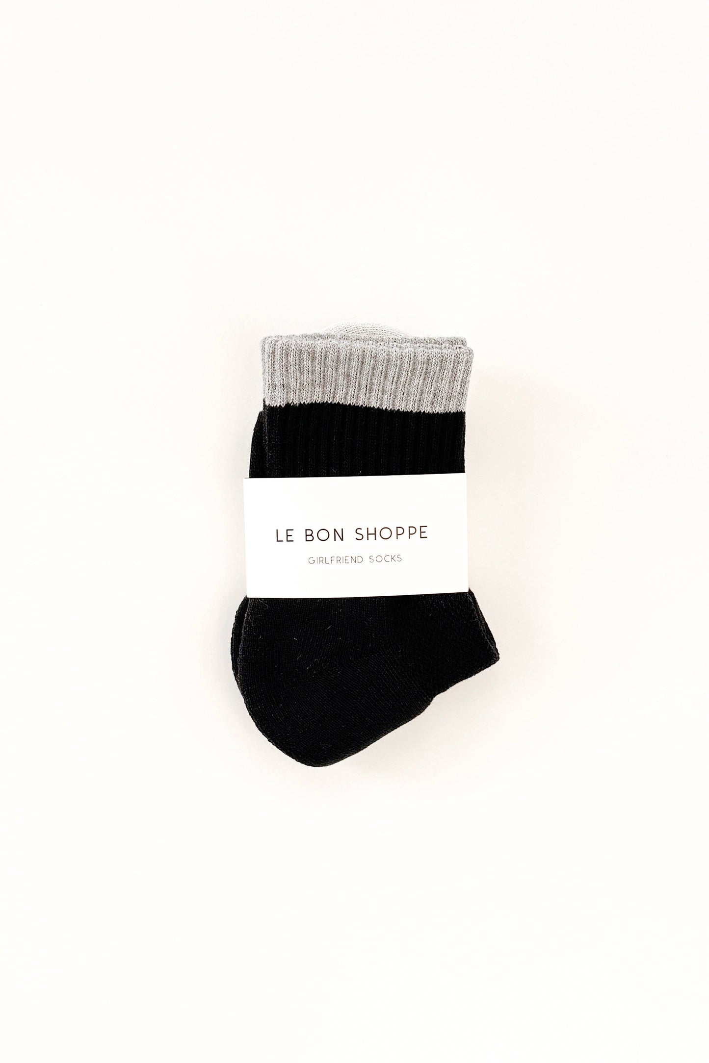 Color Block Girlfriend Socks (wholesale): Black Coffee