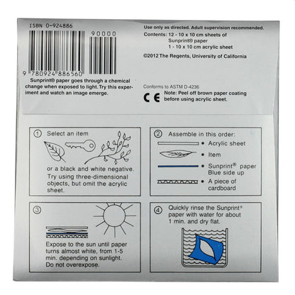 Sunprint Kit highly sensitive photo paper 10x10 cm