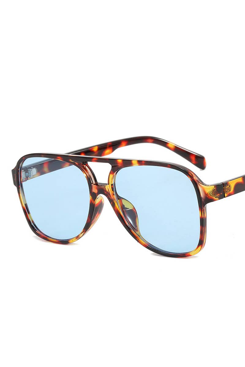 Vintage Double Bridge Aviator Sunglasses_CWASG0113: LEOPARD / (OS) 1
