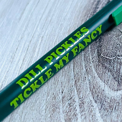 Dill pickles tickle my fancy Bic Clic Stic Pen foodie Jewish