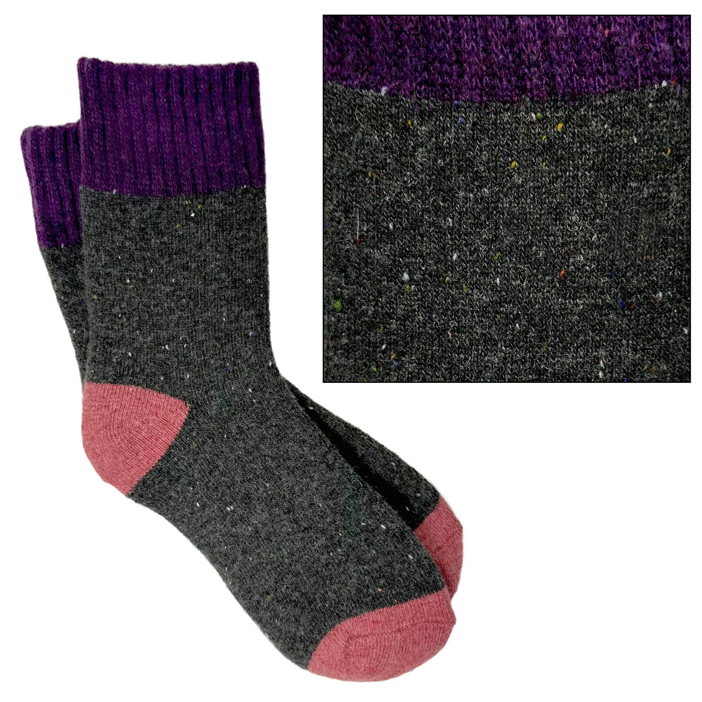 Camila Cozy Knit Colorblock Socks –BESTSELLER : Green/Grey