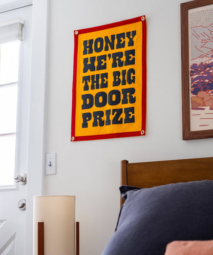 We're The Big Door Prize Camp Flag • John Prine x Oxford Pennant