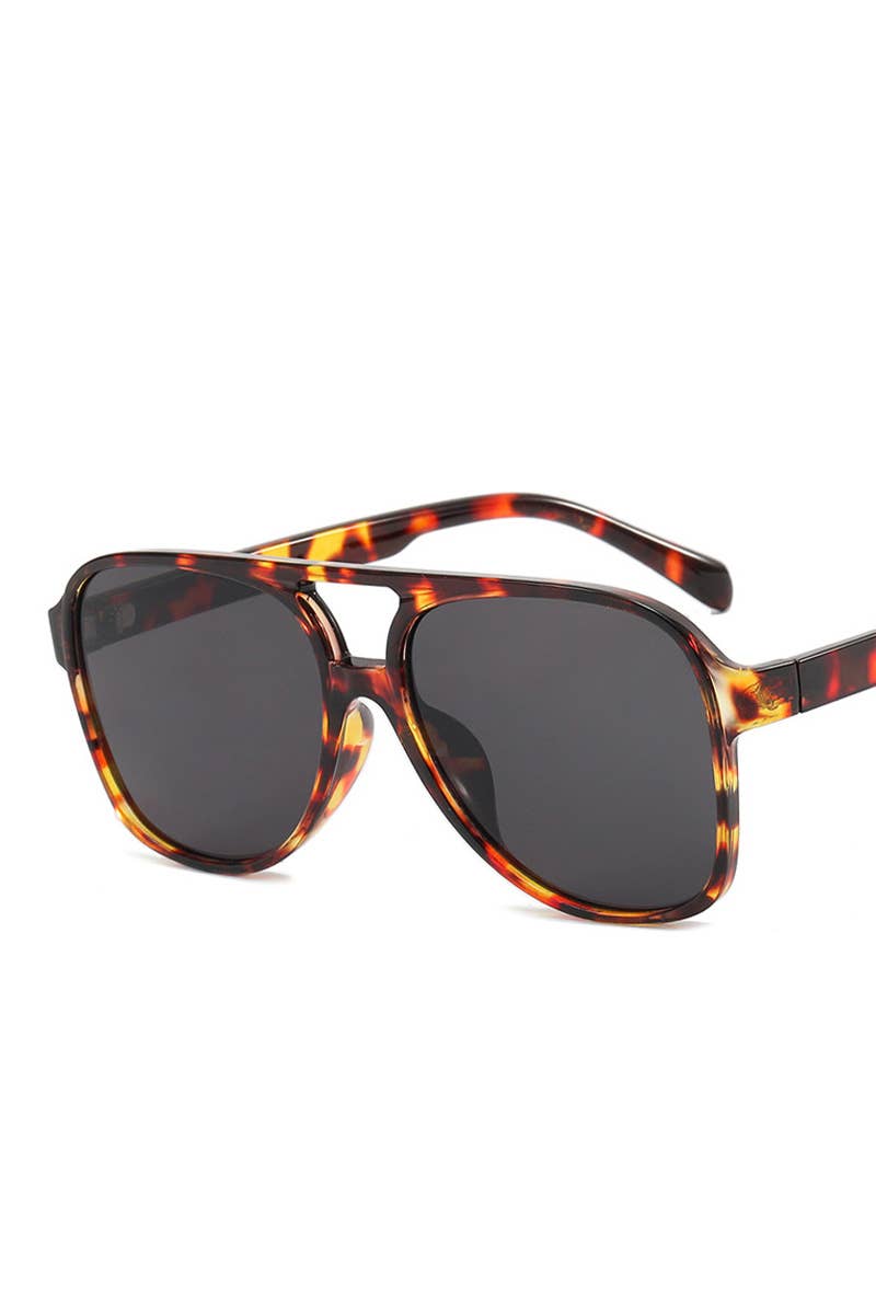 Vintage Double Bridge Aviator Sunglasses_CWASG0113: LEOPARDBLUE / (OS) 1