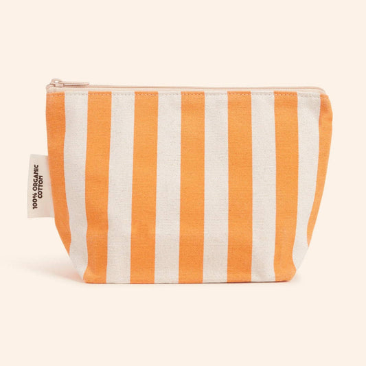 Organic Cotton Zipper Bags: Orange