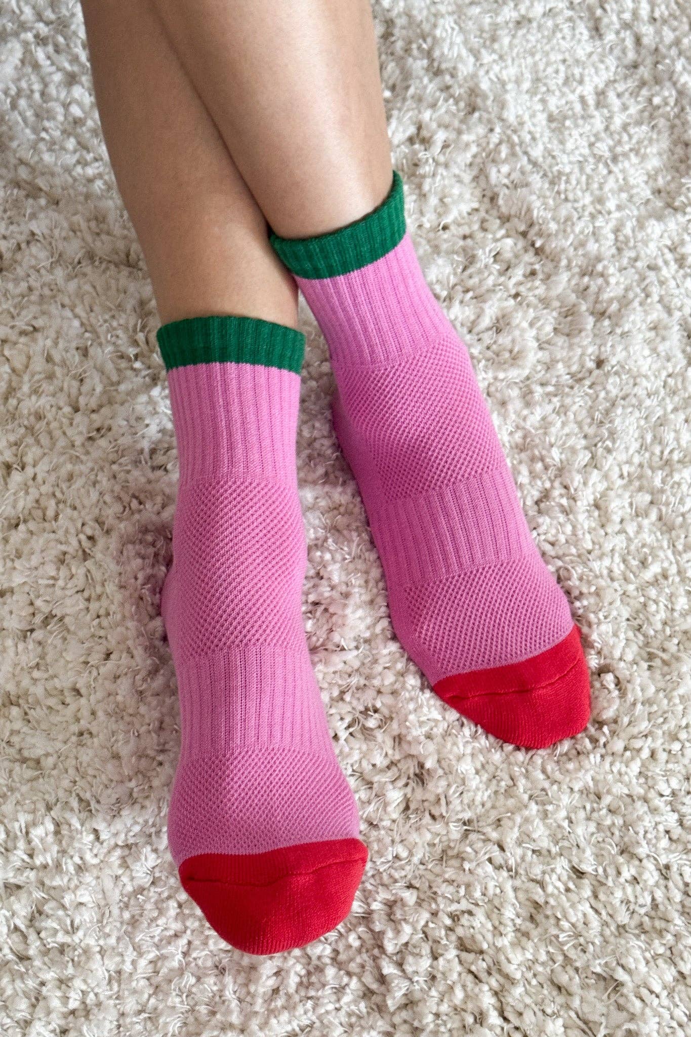 Color Block Girlfriend Socks (wholesale): Black Coffee